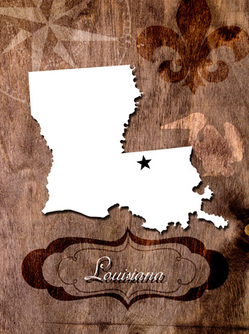 silhouette of Louisiana